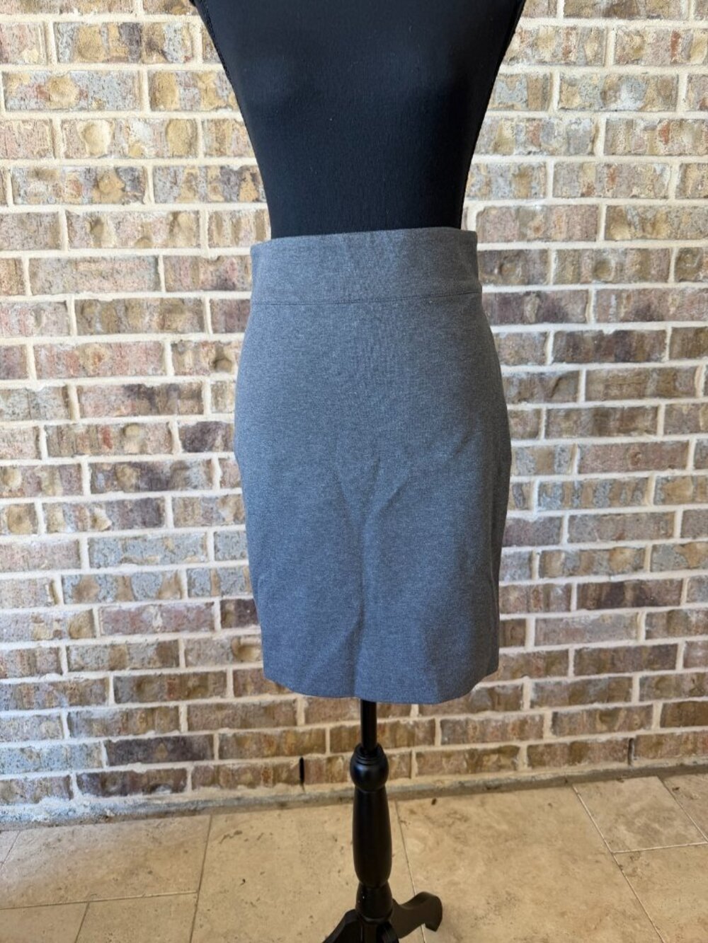 Balmain Pencil Skirt Gray IT 40 US 4 back zipper Cotton blend design classic
